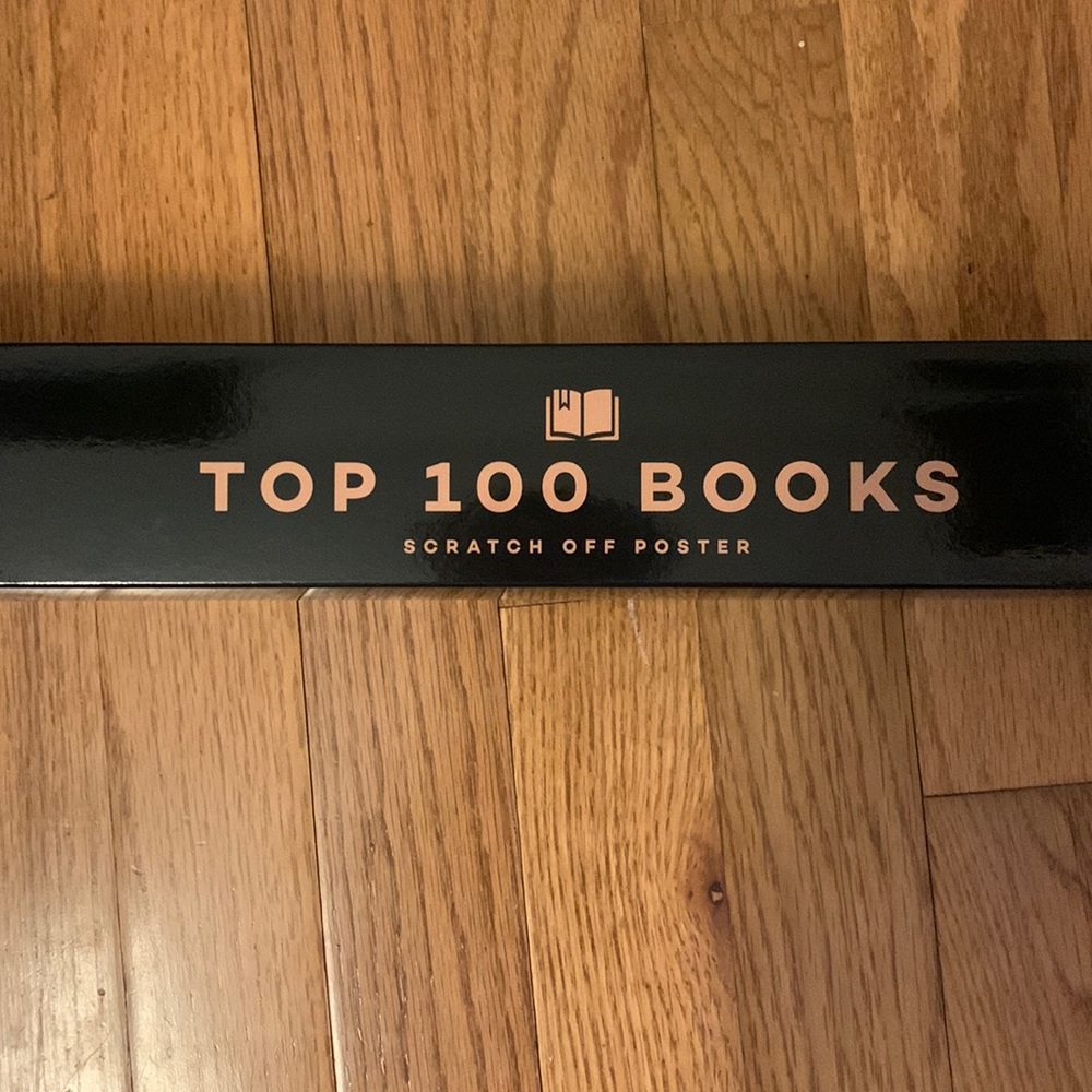 Top 100 Books Scratch off poster